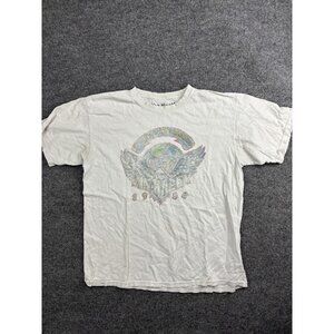 Van Halen Shirt Mens S/M White 1984 Tour Of The World Graphic Tee Rock Band